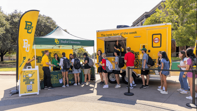 Baylor University's Dr Pepper Hour mobile tour