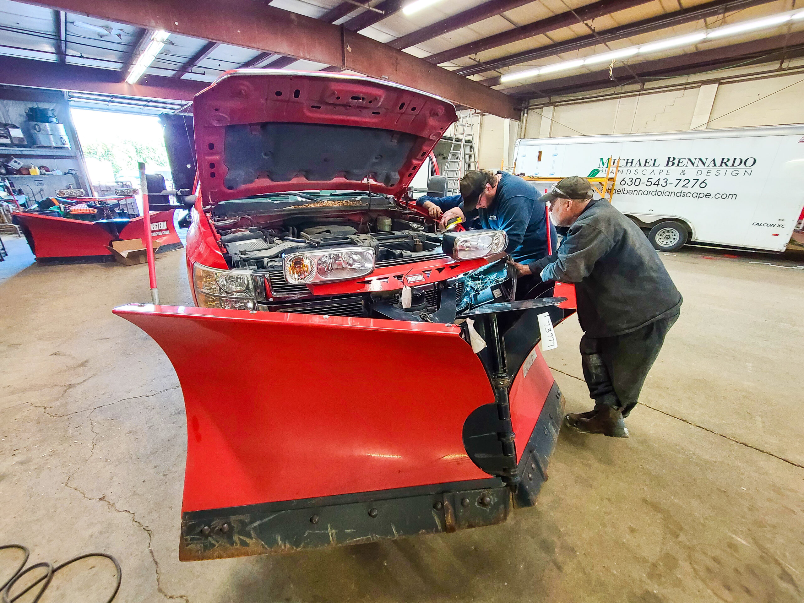 Snowplows and salt spreaders