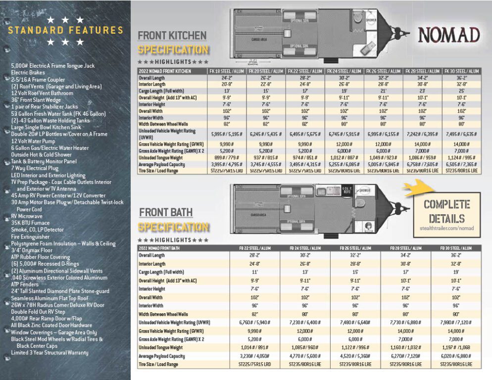 stealth travel trailer toy hauler