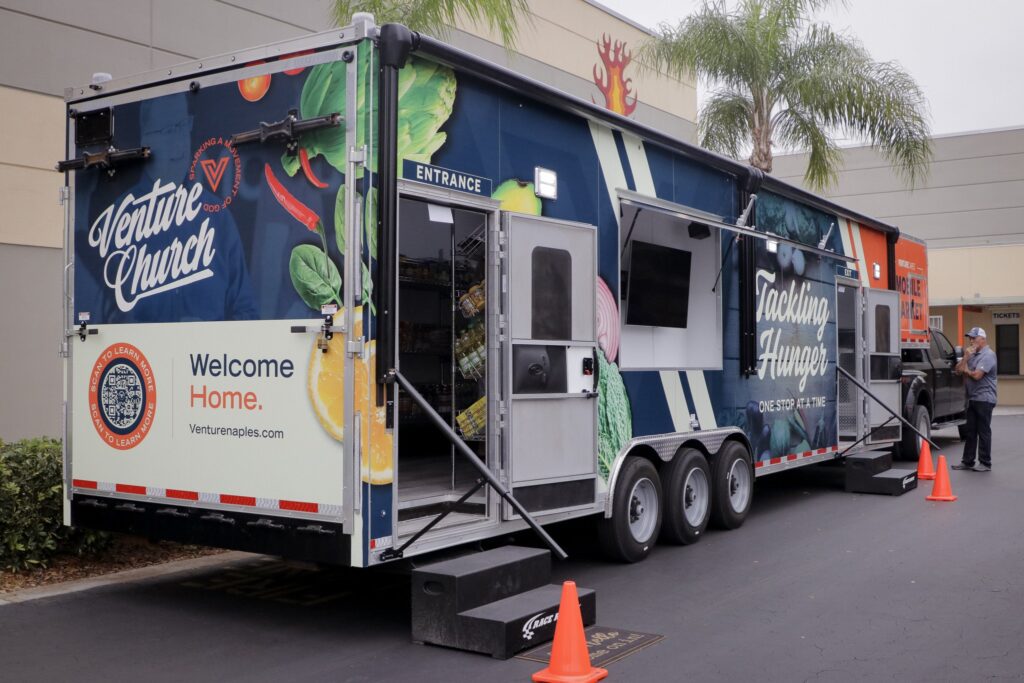 Venture Church mobile grocery trailer