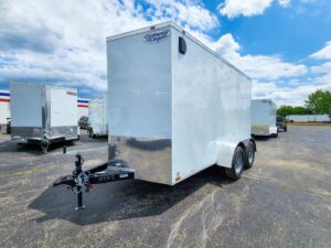 6'x12' white cargo trailer from Continental Cargo