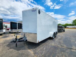 7'x16' White cargo trailer from Continental Cargo