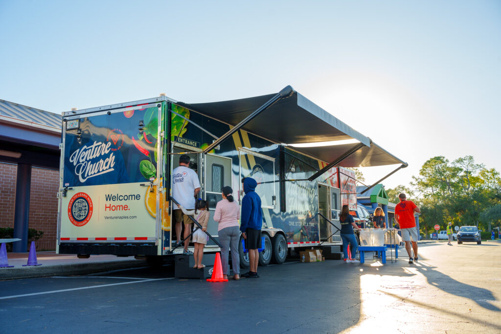 Venture Church mobile grocery trailer