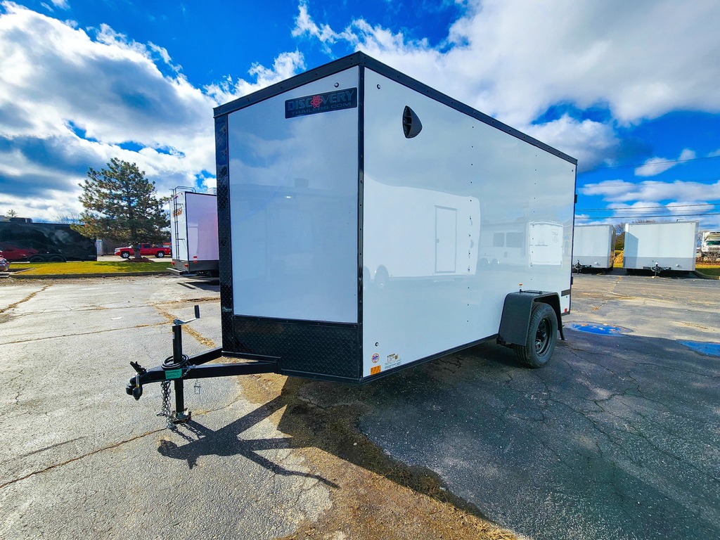6'x12' Discovery cargo trailer white